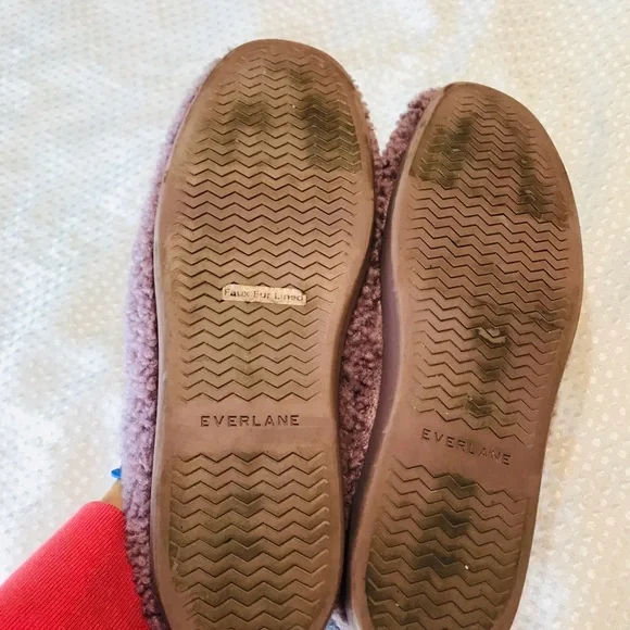 Everlane Women's Teddy Slipper Mule SlipOn Lavender Fleece Faux Fur - Picture 9 of 9